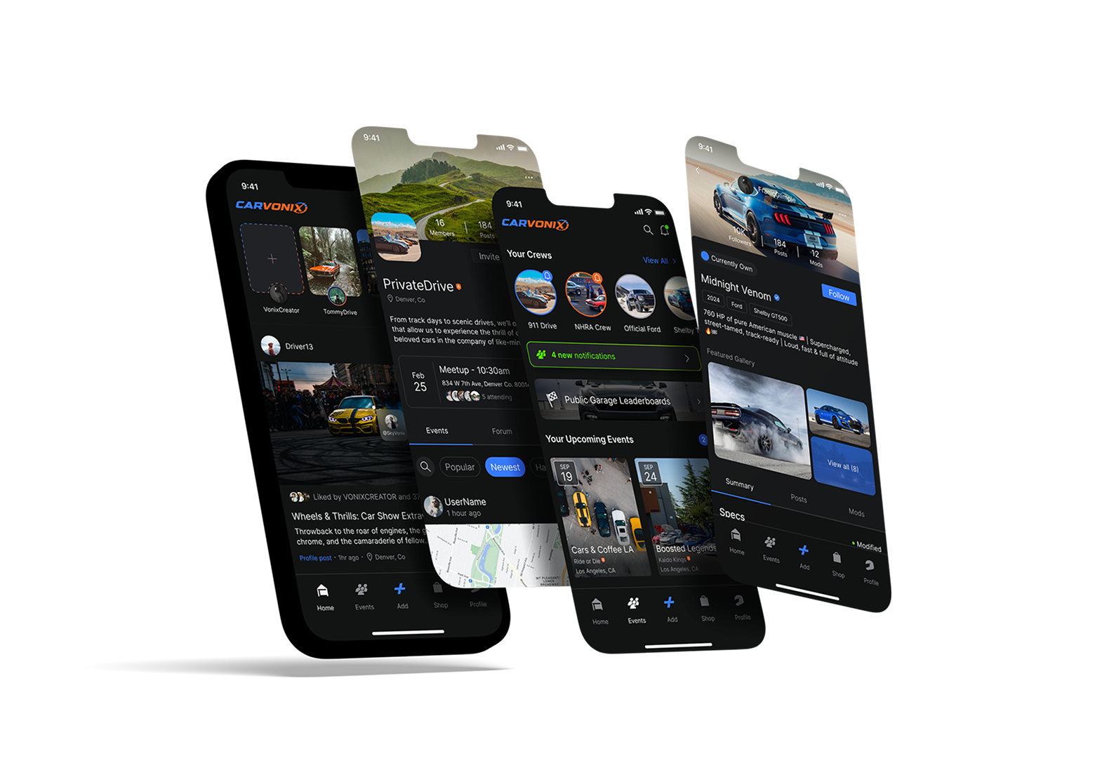 Carvonix App Mockup